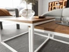 Stolik kawowy na białym stelażu Asumi Dąb Stirling 40x46