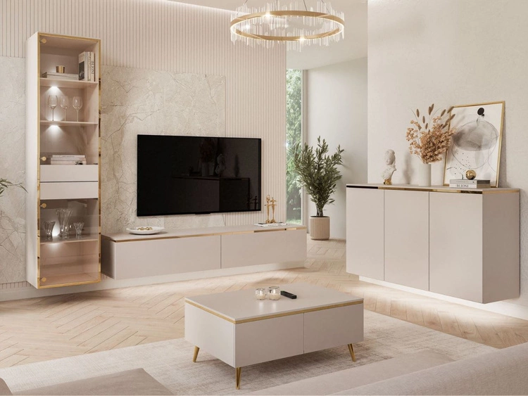 Zestaw mebli do salonu w stylu glamour Evare Kaszmir