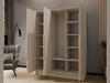 Szafa otwierana z lustrem 150 cm Lucca Kaszmir z złotymi uchwytami