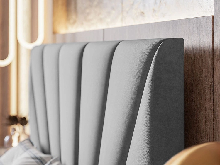 Łóżko tapicerowane z pojemnikiem i stelażem 160x200 Orlo różowe