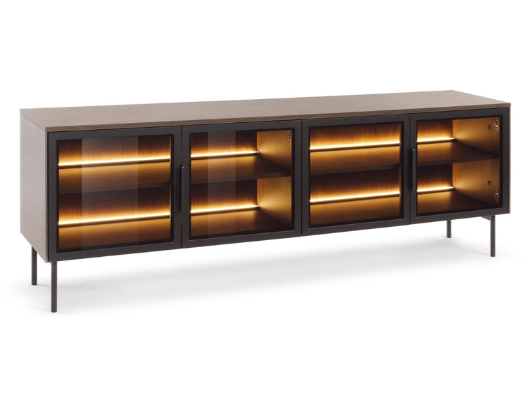 Szafka RTV z czterema drzwiami Lumina Dąb Dunin