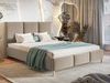 Łóżko tapicerowane ze stelażem 140x200 Trio Beżowe