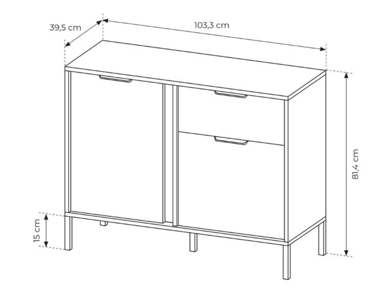 Zestaw mebli do salonu 2 Drino Antracyt