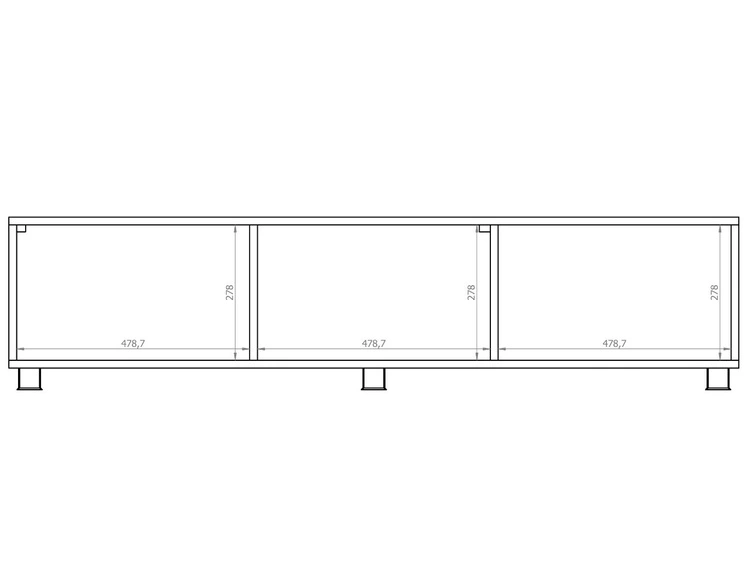 Zestaw szafek pod telewizor z drzwiczkami 300 cm Biała