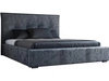 Łóżko tapicerowane z pojemnikiem i stelażem 160x200 Valencia Ciemny szary
