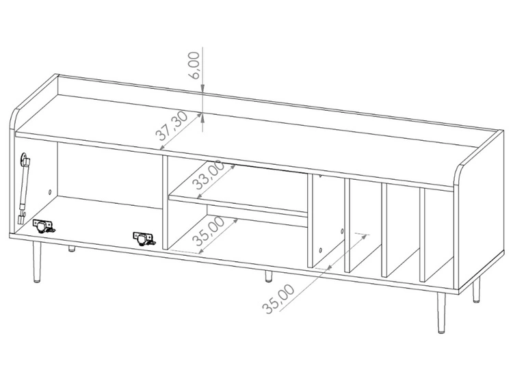 Zestaw mebli do salonu Vasa Brązowy