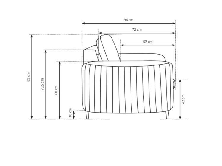 Fotel na złotych nogach Limon Ciemnobeżowy