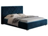 Łóżko tapicerowane z pojemnikiem i stelażem 120x200 Taranto Ciemnoniebieskie