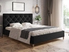 Łóżko tapicerowane ze stelażem 160x200 Tril Czarne