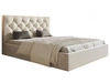 Łóżko tapicerowane z pojemnikiem i stelażem 160x200 Selva Beżowy