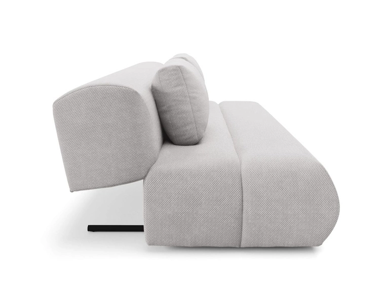 Kanapa z regulowanym oparciem, funkcją spania i pojemnikiem Figo Szara