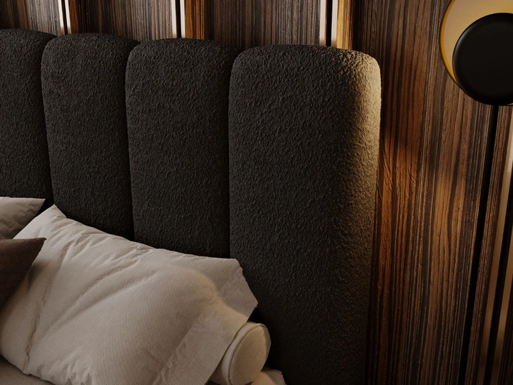 Łóżko tapicerowane z pojemnikiem i stelażem 120x200 Imperial Czarne