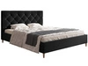 Łóżko tapicerowane ze stelażem 140x200 Tril Czarne