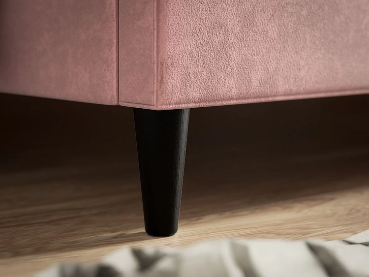 Łóżko tapicerowane ze stelażem 140x200 Fuzi ciemnoniebieskie