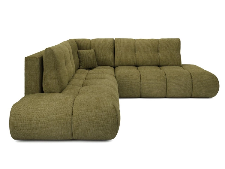 Narożnik z funkcją spania i pojemnikiem Lewy Kair Zielony