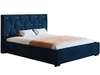 Łóżko tapicerowane z pojemnikiem i stelażem 180x200 Tasso Niebieskie