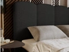 Łóżko tapicerowane z pojemnikiem i stelażem 180x200 Galli Czarne