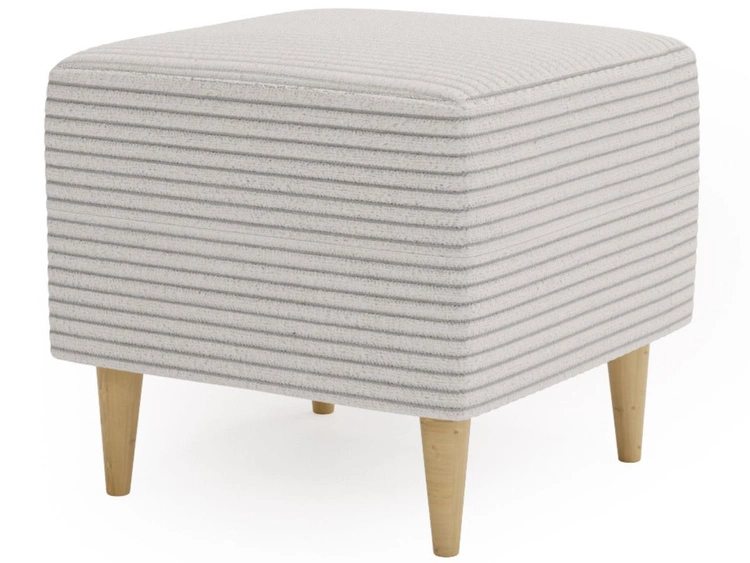 Fotel z podnóżkiem Roti Jasny szary