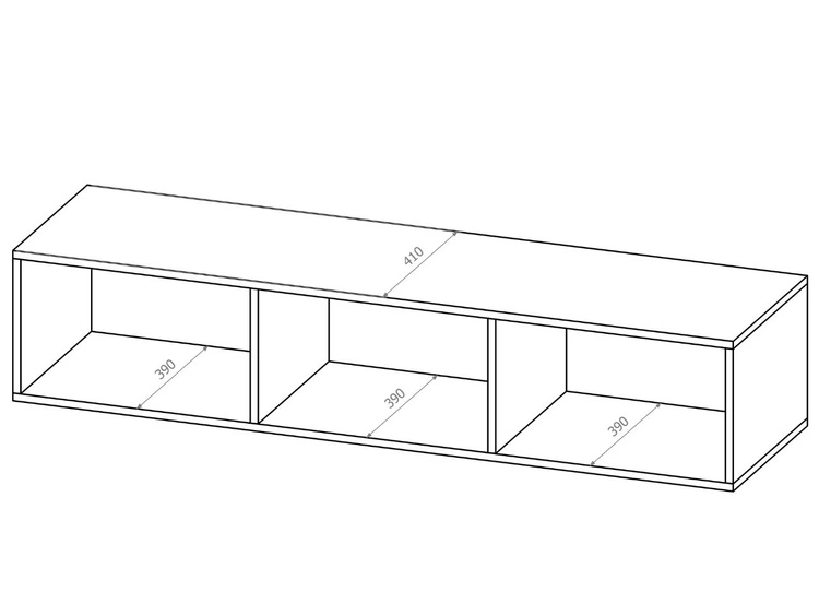 Zestaw szafek pod telewizor z drzwiczkami 300 cm Czarna