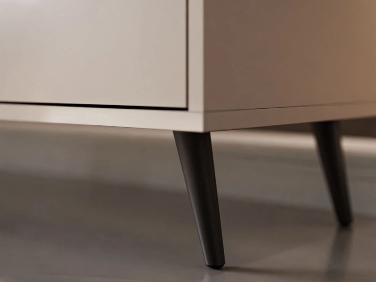 Szafka RTV pod telewizor z drzwiczkami na czarnych nogach Vivance Kaszmir połysk