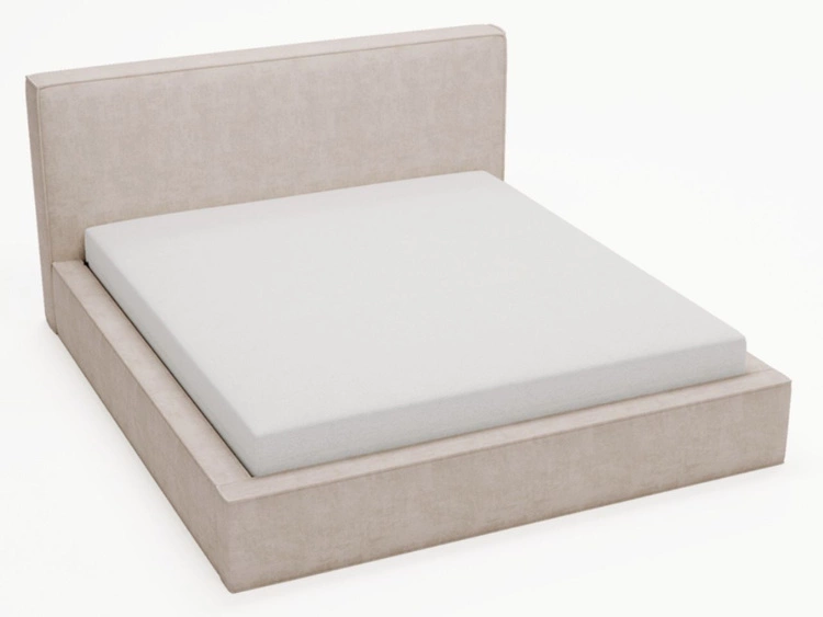 Łóżko tapicerowane z pojemnikiem i stelażem 120x200 Monaco Beżowe