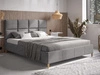 Łóżko tapicerowane ze stelażem 180x200 Luxe szary