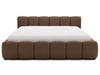 Łóżko tapicerowane z pojemnikiem i stelażem 140x200 Cloud Low brązowe