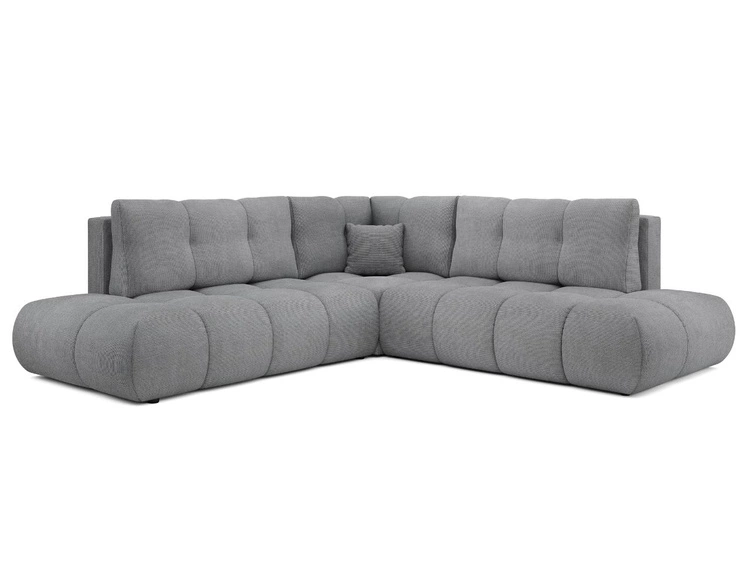 Narożnik z funkcją spania i pojemnikiem Lewy Kair Szary