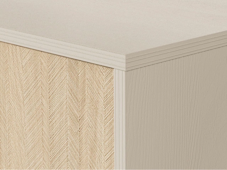 Komoda z drzwiami i szufladami 106 cm Modena Beż Piaskowy