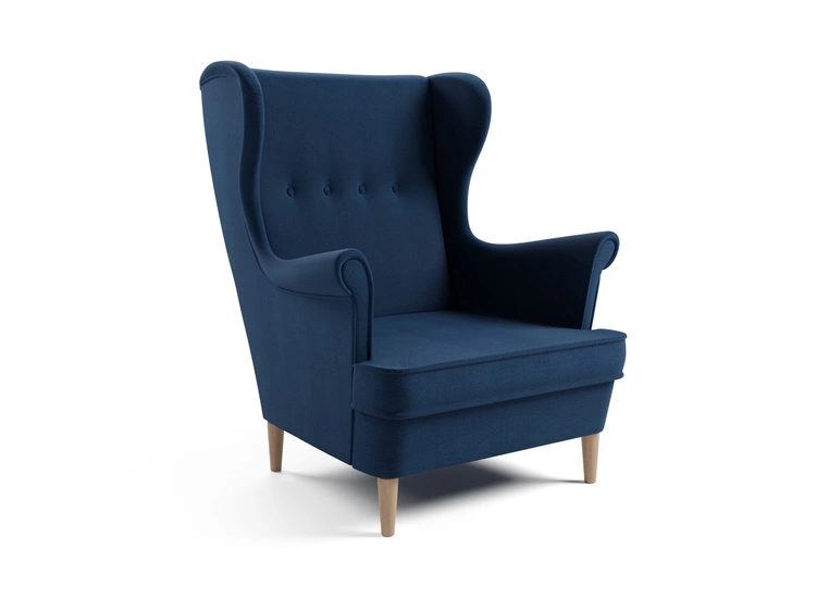 Fotel na nóżkach Oslo Ciemny niebieski