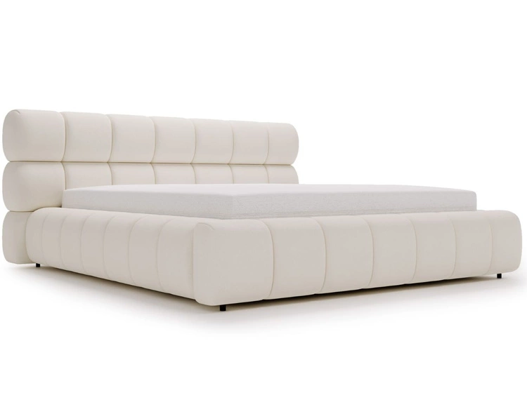 Łóżko tapicerowane z pojemnikiem i stelażem 180x200 Mellow Beżowe