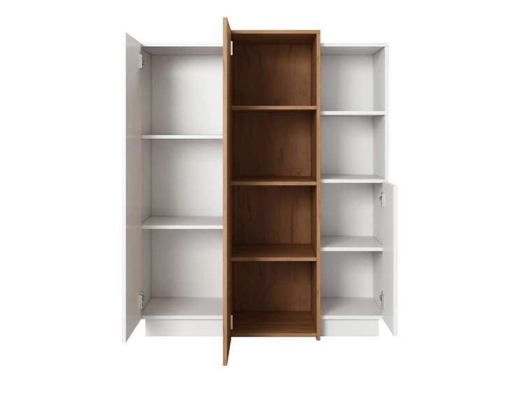 Komoda z drzwami Morten Biała, Dąb Craft Złoty