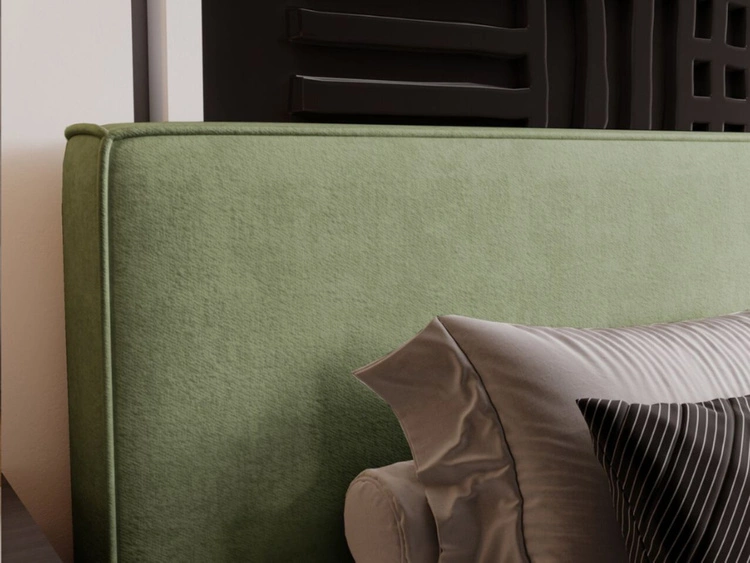 Łóżko tapicerowane z pojemnikiem i stelażem 160x200 Monaco Zielone