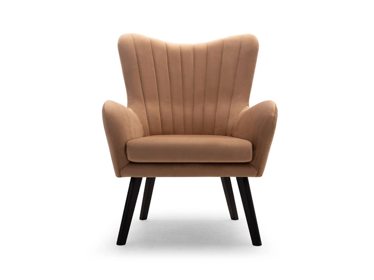 Fotel na nóżkach Ceres Brązowy