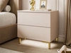 Stolik nocny z dwoma szufladami na złotych nóżkach Nuveo Kaszmir
