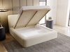 Łóżko tapicerowane z pojemnikiem i stelażem 200x200 Amaro Beżowe