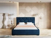 Łóżko tapicerowane z pojemnikiem i stelażem 180x200 Tasso Niebieskie