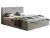 Łóżko tapicerowane z pojemnikiem i stelażem 120x200 Esma Szare