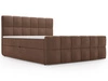 Łóżko kontynentalne z pojemnikiem na pościel 200x200 Alicante Brązowe