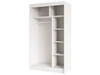 Szafa przesuwna z ryflowanym frontem 120 cm Fano Biała