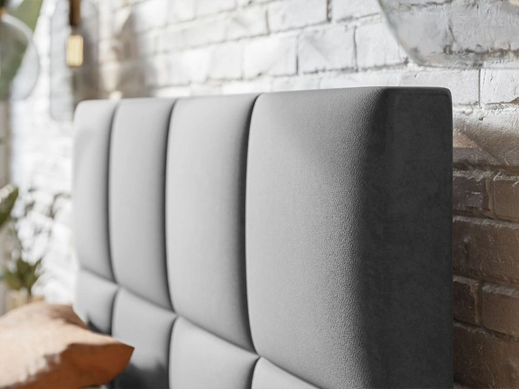 Łóżko tapicerowane z pojemnikiem i stelażem 180x200 Malo ciemnoniebieskie