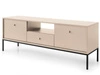 Szafka pod telewizor z szufladami i drzwiczkami na czarnych nóżkach Amor Beż piaskowy