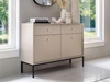 Komoda z drzwiami i szufladami na czarnych nóżkach 104 cm Amor Beż piaskowy