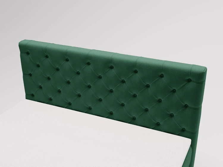 Łóżko kontynentalne z pojemnikiem na pościel 140x200 Montego Zielone