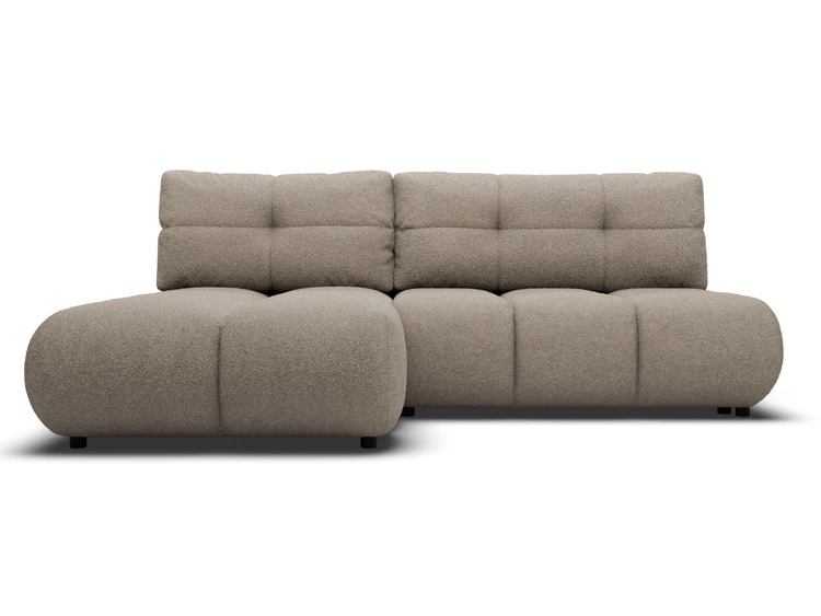 Narożnik z funkcją spania i pojemnikiem Lewy Milet Jasnoszary