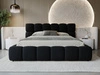 Łóżko tapicerowane z pojemnikiem i stelażem 160x200 Modo Czarne