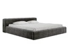 Łóżko tapicerowane z pojemnikiem i stelażem 120x200 Lipari Ciemny szary