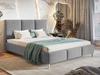 Łóżko tapicerowane ze stelażem 160x200 Trio Szary