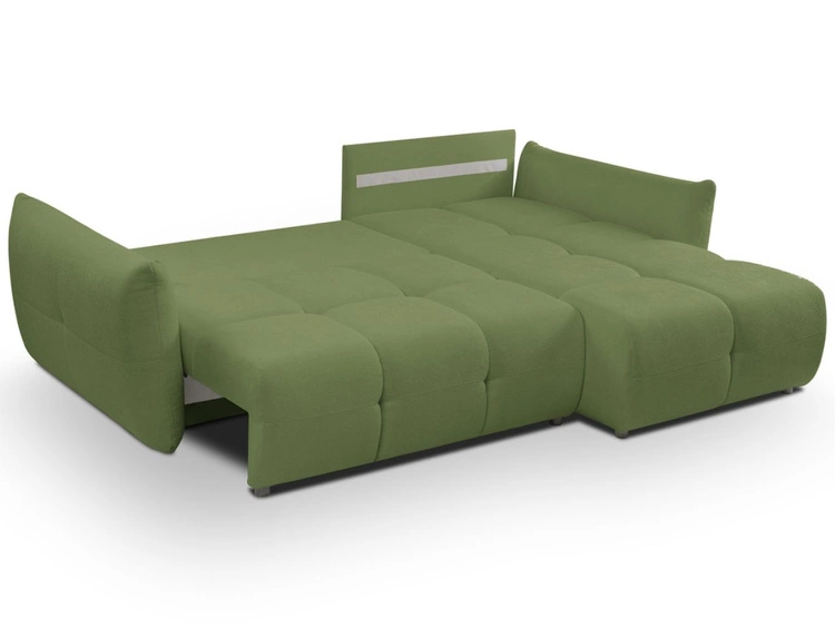 Narożnik L uniwersalny z funkcją spania i pojemnikiem Bene Zielony