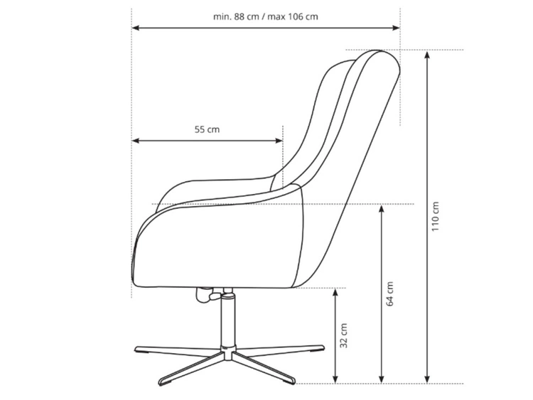 Fotel obrotowy Deves Beżowy